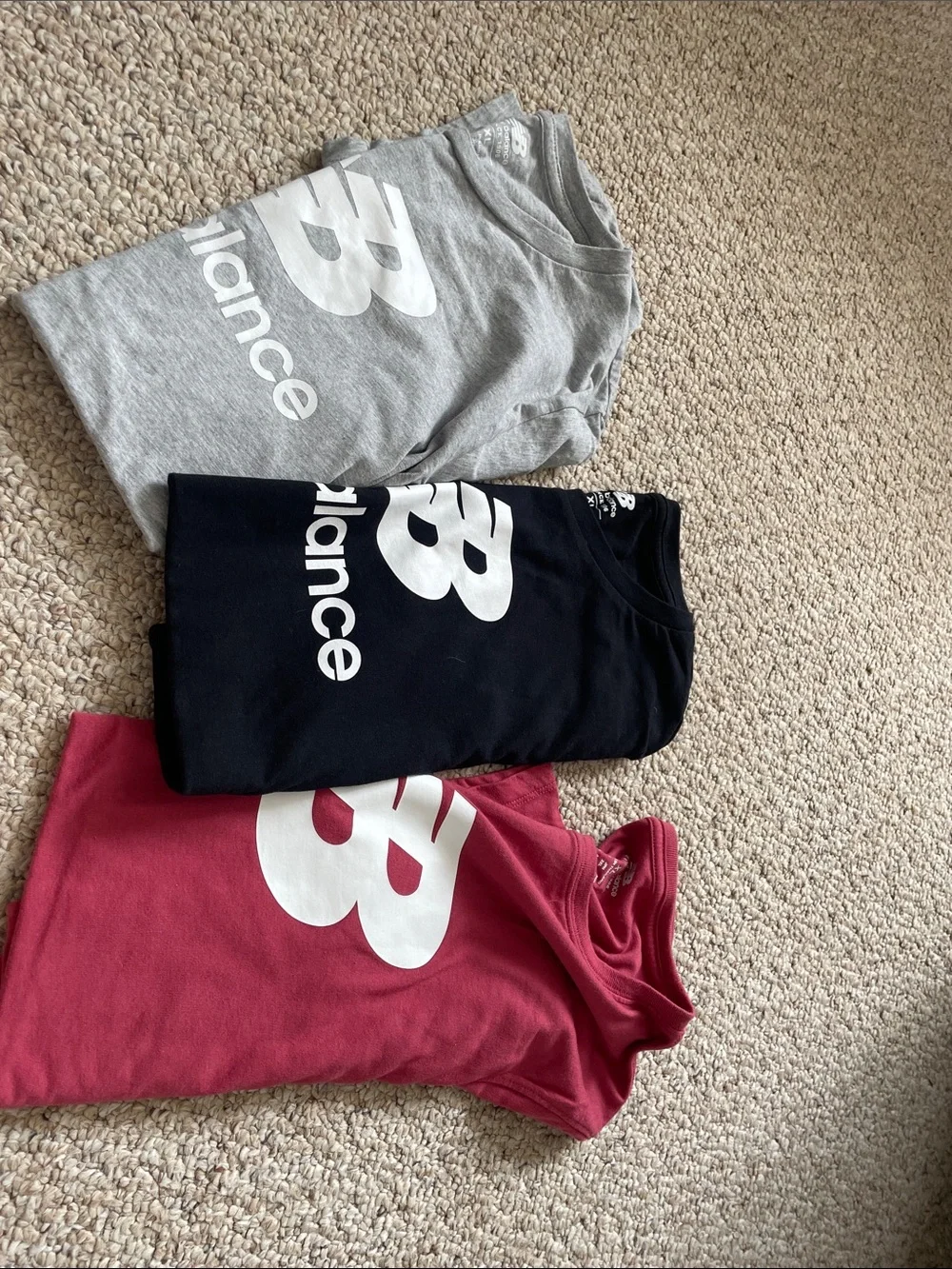 New Balance Short Sleeve Logo Tee Trio - Gray, Black, Pink